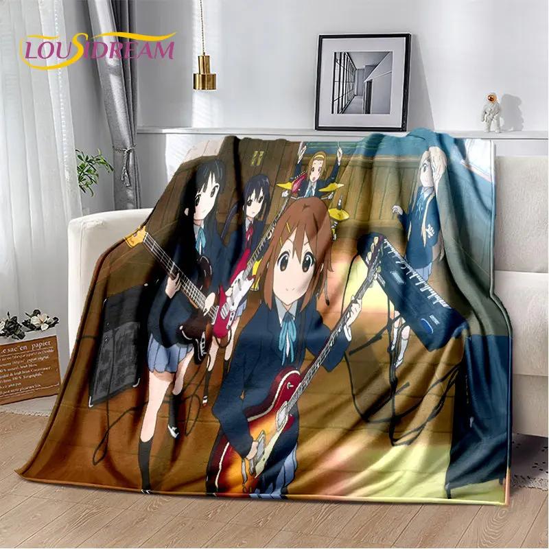 K-ON Cartoon Cute Lolita Kawaii Girls Soft Plush Blanket,Flannel Blanket Throw Blanket for Living Room Bedroom Bed Sofa Picnic
