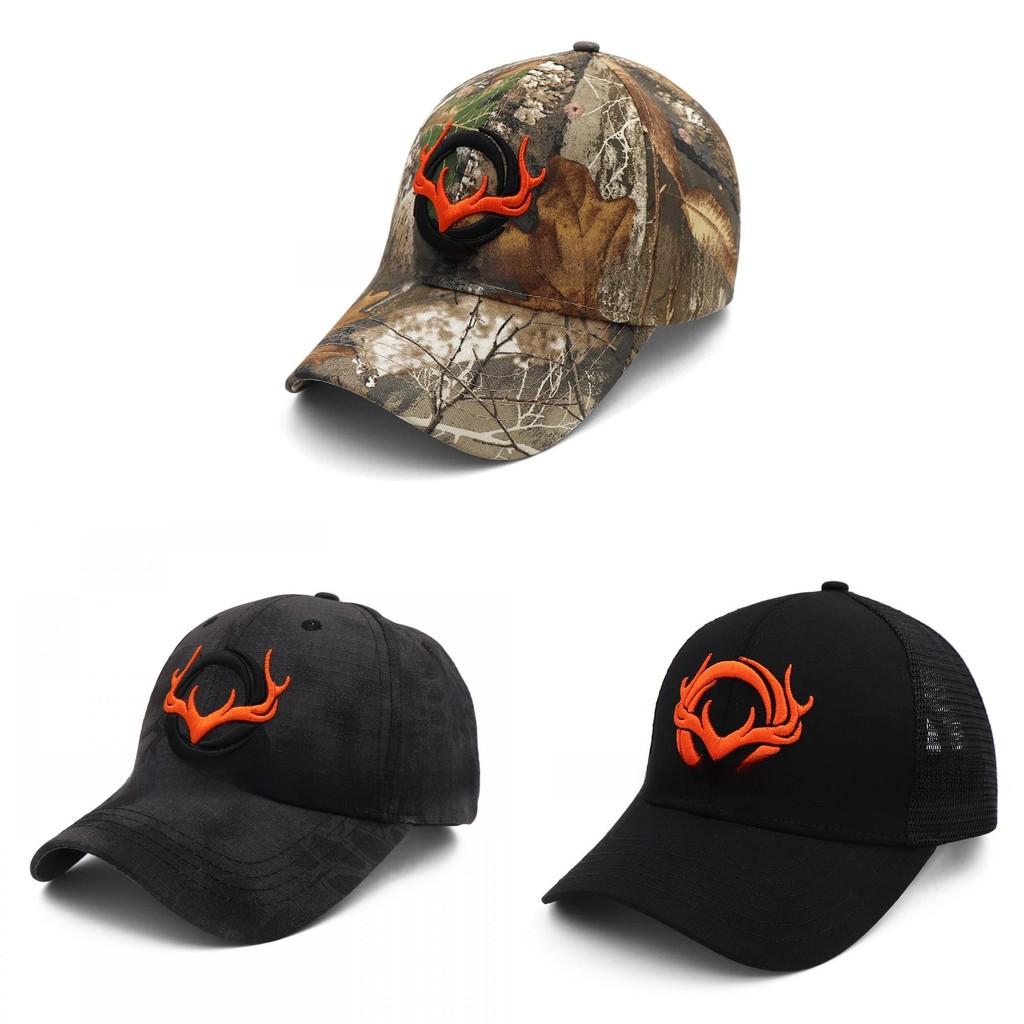 Animal Embroidered Deer Design Baseball Cap With Camouflage For Outdoor Sports