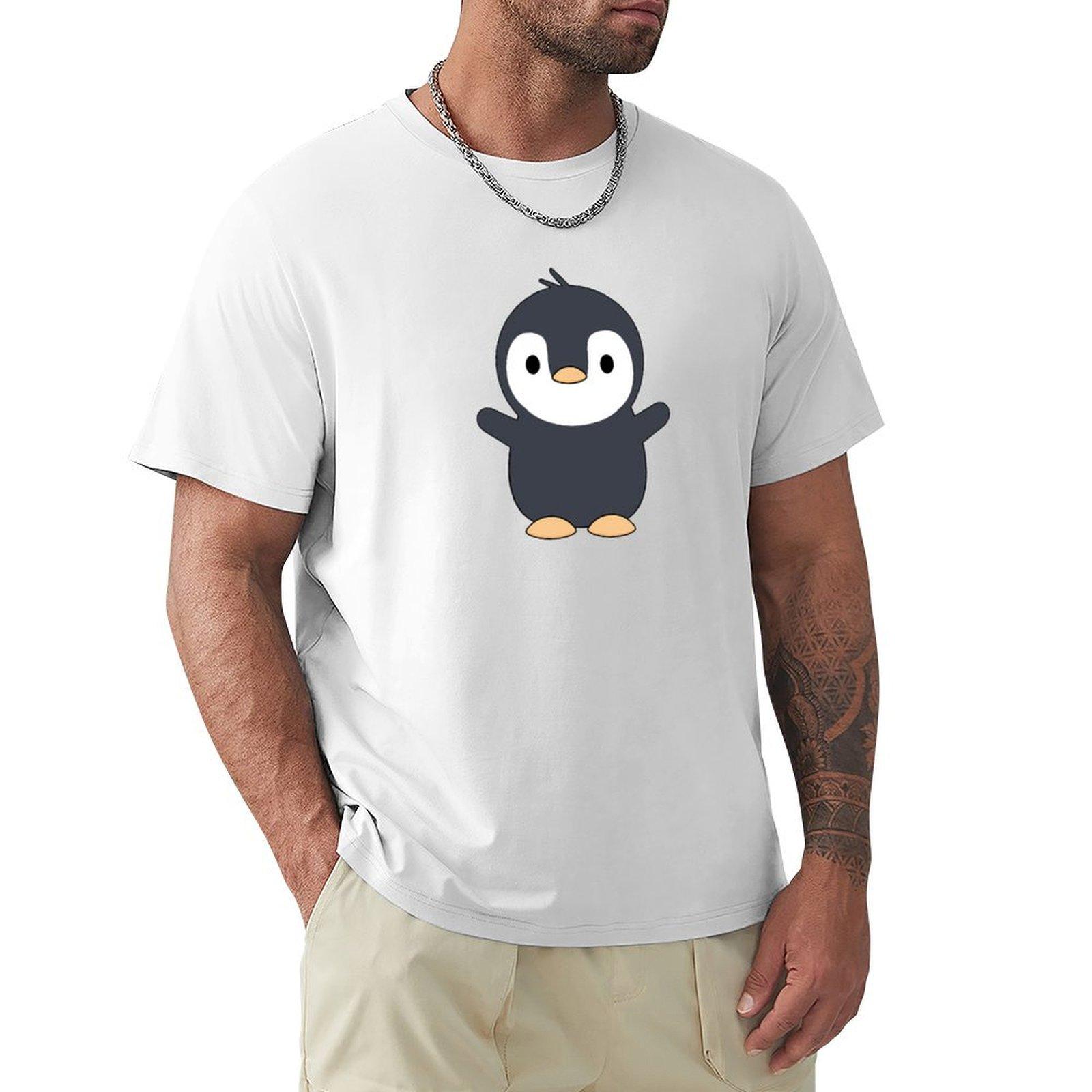 Cute Baby Penguin Cartoon TShirt Funny tshirts new edition mens t shirt graphic S