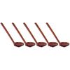 5Pcs Wooden Spoons Sturdy Handle Hand Polished Smoother Light Weight Japanese Tortoise Shell Spoon for Restaurant