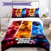 Ensemble de housse de couette Grand Theft Auto Parfait pour les chambres Lavable en machine Cadeau parfait pour les amis la famille