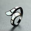 Fashionable Black and Blue Curved Australian Treasure Ring Mens European and American Style Exaggerated Personality Ring