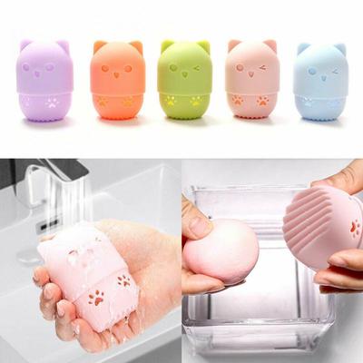 1PC Beauty Powder Puff Blender Halter Schwamm Make-up Ei Trocknen Fall Tragbarer weicher Silikon Kosmetik Blender Schwamm Box Halter