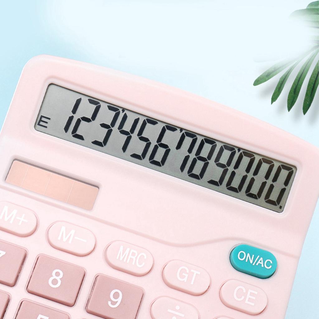 Desktop Calculator Standard 12 Digit Solar and Battery Dual Power Students Calculator for Office