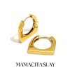 MamacitaSlay 316L Stainless Steel Square Hoop Earrings Party Classic Jewelry Women's Minimalist Statement Earrings High Quality