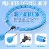 Weighted Sports Circle Hoops for Adults Weight Loss Plus Size for Adults Smart Exercise 2 in 1 Adjustable with Detachable Knots