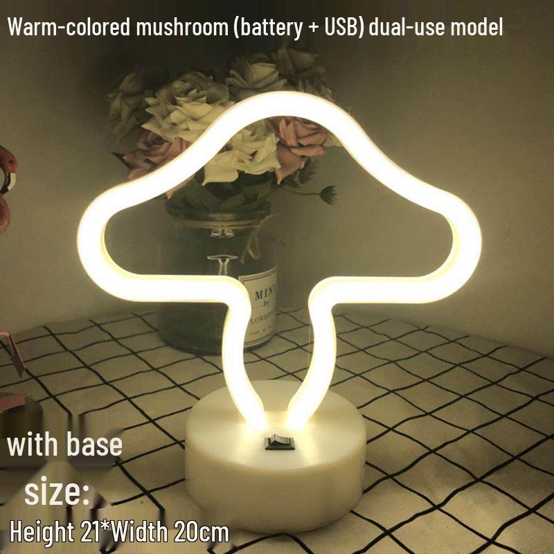 Lumière LED Néon Cactus & Flamant Rose pour Décorations de Fêtes