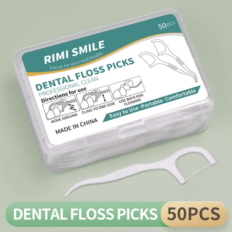 

500/300/150/50PCS - Smooth dental floss stick, easy to use as a cleaning tool for interdental spaces, essential after meals