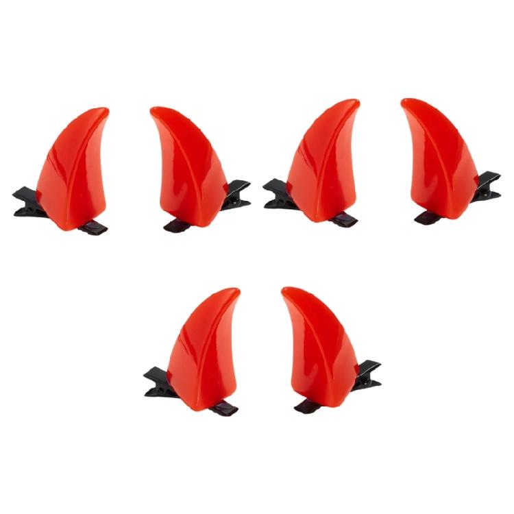 3Pairs Devil Horn Barrette For Gothic Costume Event Gathering Hair Styling Accessories Headpiece For Masquerades Party