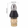 Stainless Steel Sewer Jetter Nozzle Quick Connect Drain Cleaning Jetter  Pipe Blockage Removal