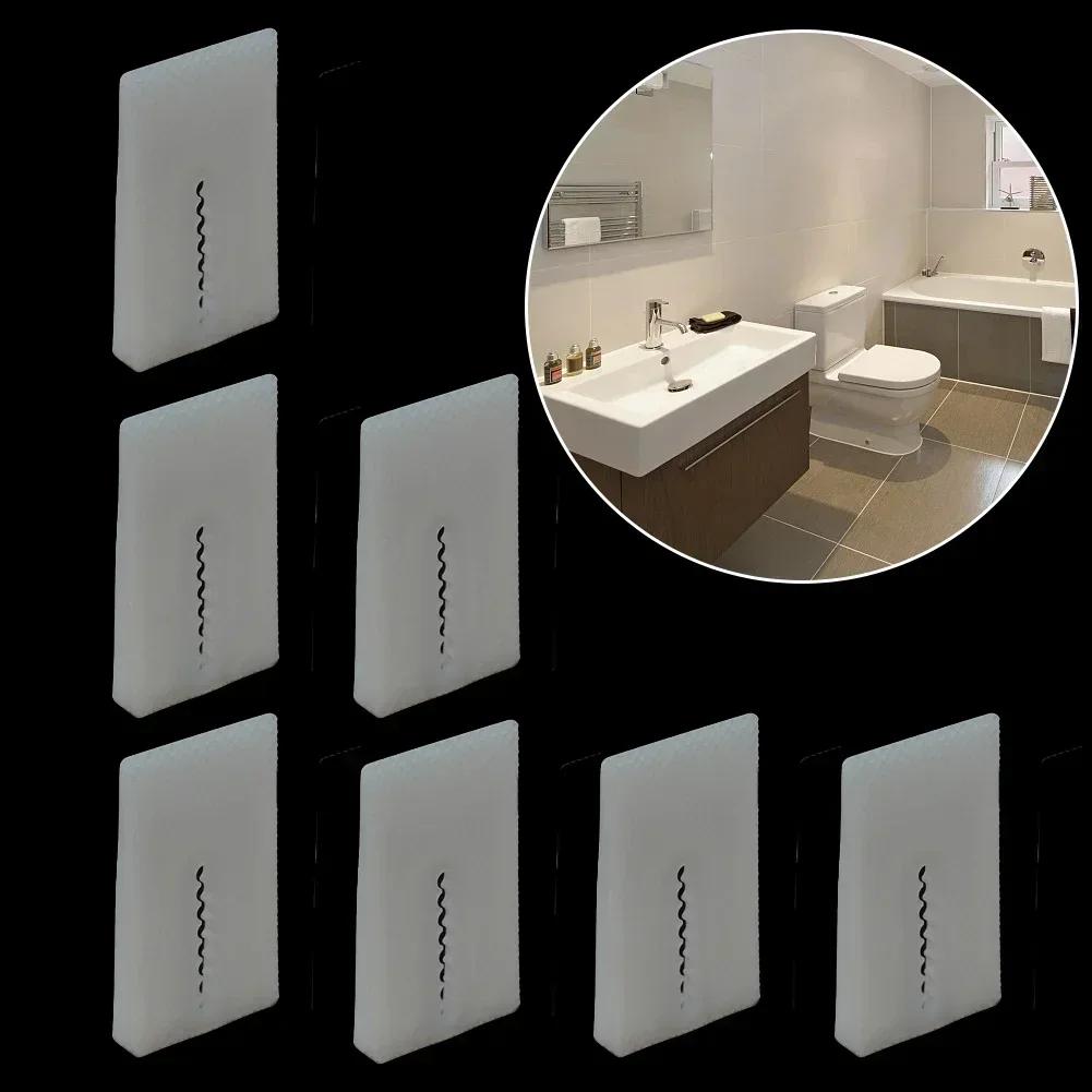 Wedge Gasket 8pcs Toilet Shims Level & Stabilize With Universal White Toilet Shims For Furniture Cabinets & More