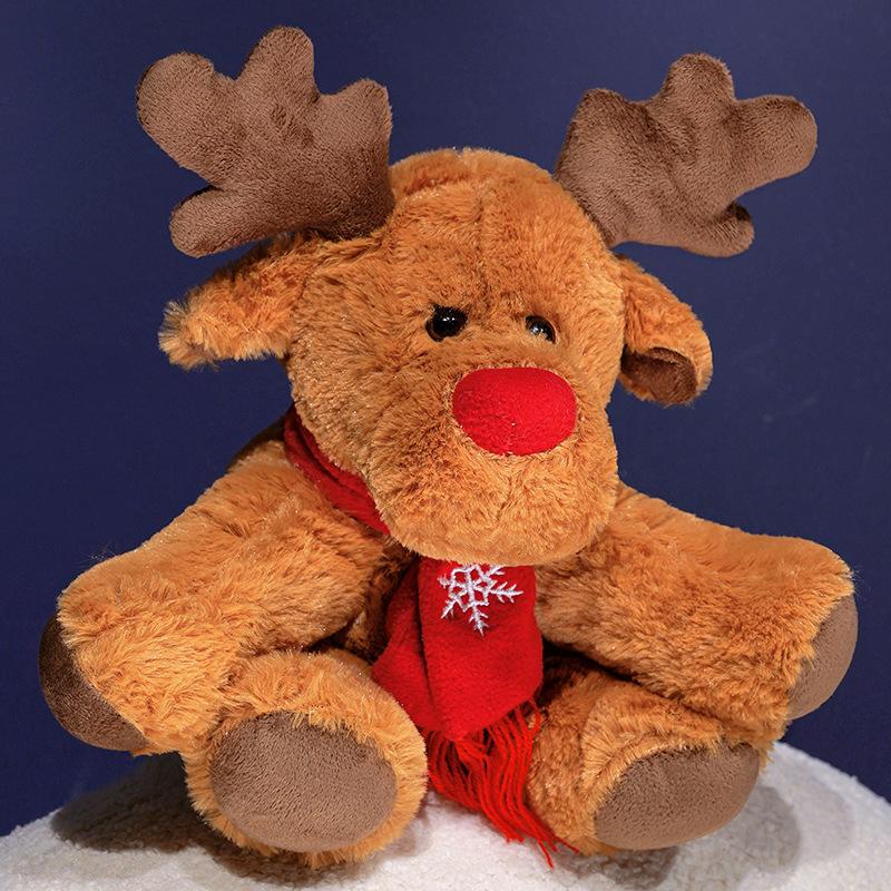 New Christmas Elk plush doll soft girl heart deer doll gift