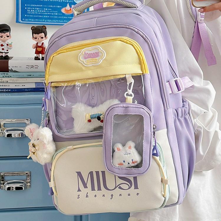 Schoolbag Japanese high-value women's new backpack female students niche campus shopping versatile class schoolbag backpack