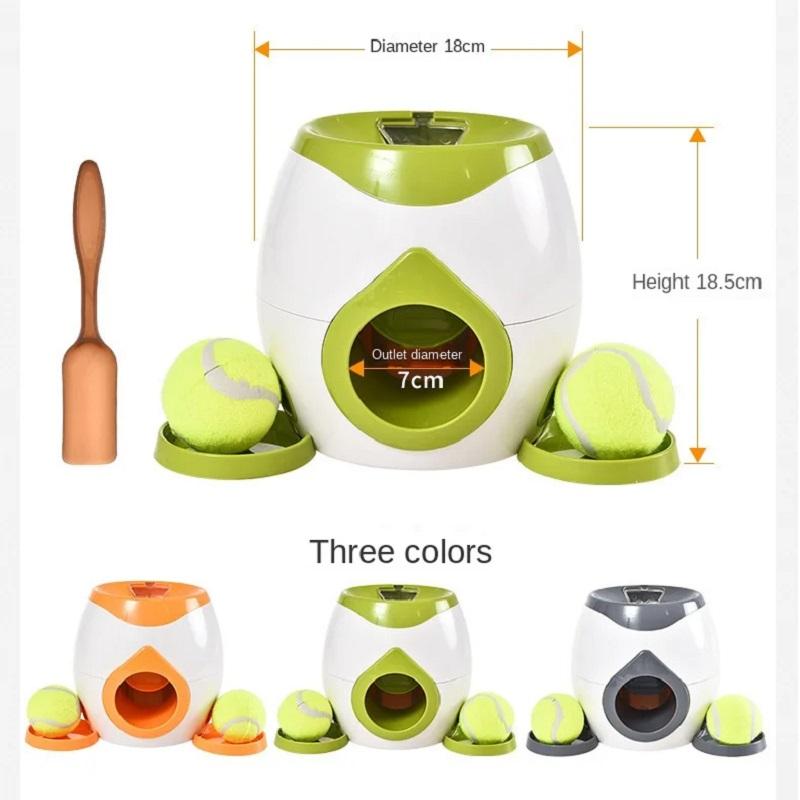 2-in-1 Automatic Pet Feeder and Tennis Ball Launcher, Training Reward Machine for Dogs