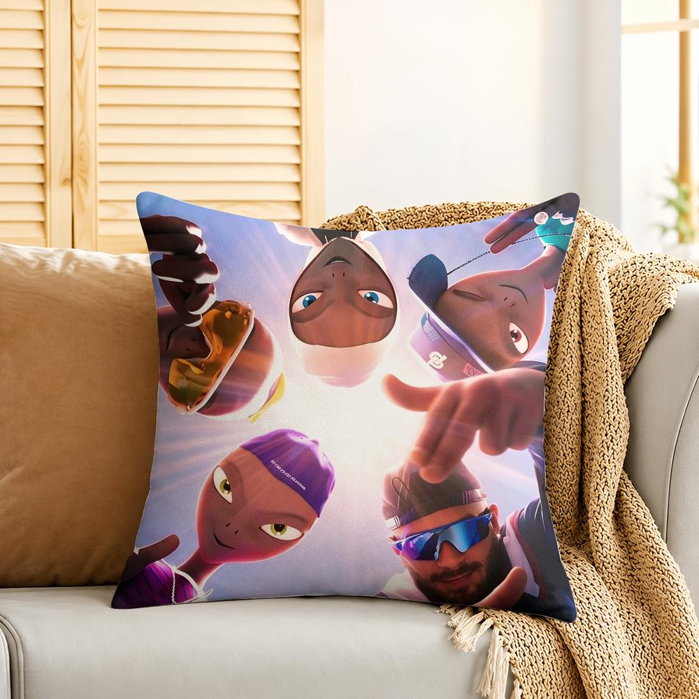 JUL Singer Rapper Cushion Cover Silky Short Plush Invisible Zipper Dustproof Sofa Pillow Case For Home Decor