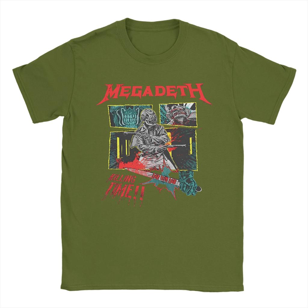 M-Megadethed Band  T Shirt Men's  Pure Cotton Creative T-Shirt Round Neck  Tees Short Sleeve Tops Graphic Printed