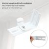 8Pcs Vertical Blind L Brackets White Iron Curtain Rails Clips for Easy and Secure Installation In Multiple Locations