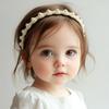 BIANHUAN Pearl Hairband Headband for Babies and Kids, Perfect for Dresses, Formal Occasions, Recitals, Shichi-Go-San, Weddings, and Ceremonies, White