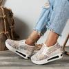 Women's fashion flat bottom inner height increase mesh yarn breathable casual single shoes support platform