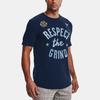 Under Armour Project Rock The Grind Letter Print American Vintage Crew Neck T-Shirt Men Tops College-Blue 1370479-408