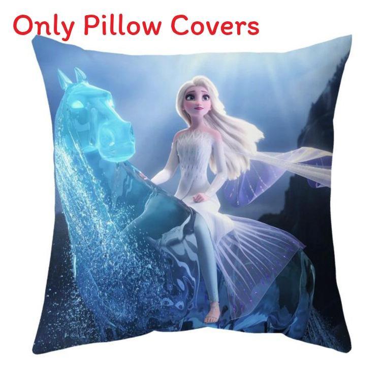 The Frozen Snow Queen Cartoon Cushion Cover Linen Material Cozy Spaces Home