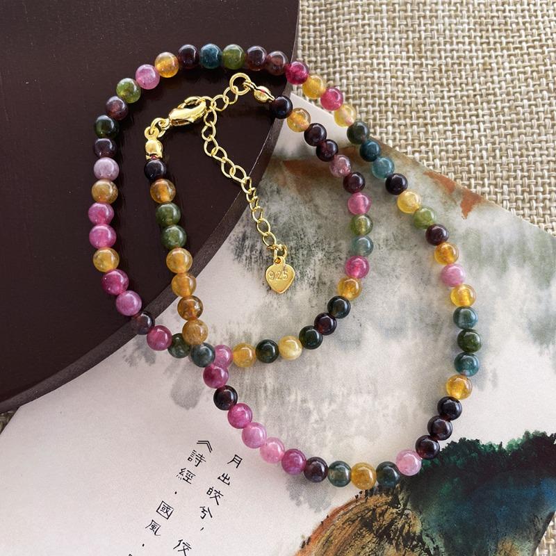 Meier Vintage Agate Chalcedony Beaded Necklace - Women's Medieval Style Cheongsam Accessory, Colorful Sweater Chain