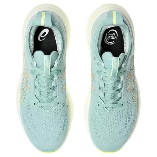 Asics Gel Nimbus 26 Light Celadon Women Sneakers Teal Safety-Yellow 1012B601-301