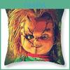 Chucky Boneco Bom Rapaz Design de Filme de Terror Capa de Almofada em Cores Vibrantes