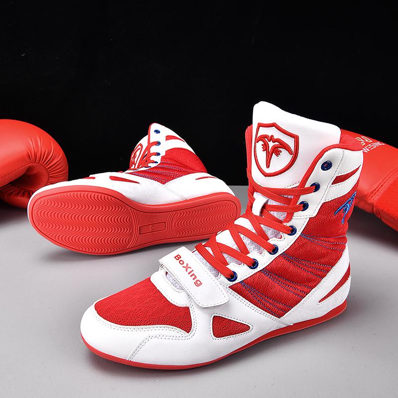 Men Wrestling Shoes Outdoor Quality Man Sports Training Sneakers Large Size Black White Male Professional Boasting Boxing Shoes