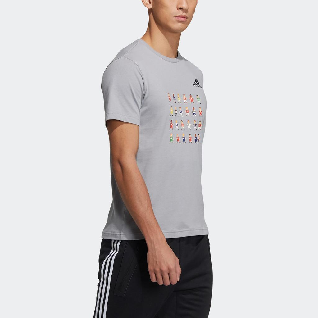 adidas Soccer Jerseys Men's Gray Moderate Straight Fit GL1998