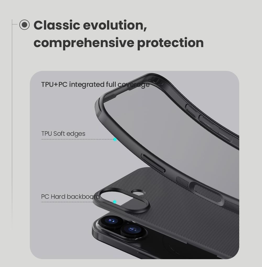 Für iPhone 17 Hülle Nillkin Super Frosted Pro Weicher TPU-Rahmen und Harte PC-Rückseite Schutz Handyhülle Für iPhone 17