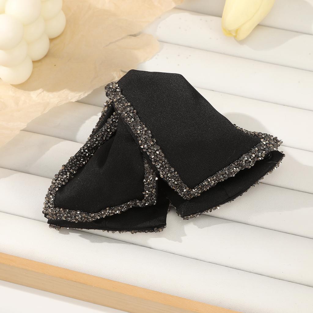 AWAYTR Luxury Black Bowknot Hair Claws Farbic Hair Clips Crab For Women Girl Gift Hair Accessories Valentine Headwear