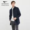 SEPTWOLVES Men's Lapel Wool Blend Overcoat
