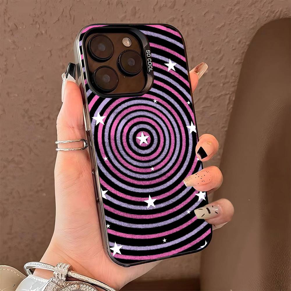 star phone case for iPhone 17 17Air 16 15 14 13 12 11 Pro Max Plus Colorful Silver