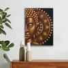Buddha Canvas Wall Art Gold Mandala 60x80cm