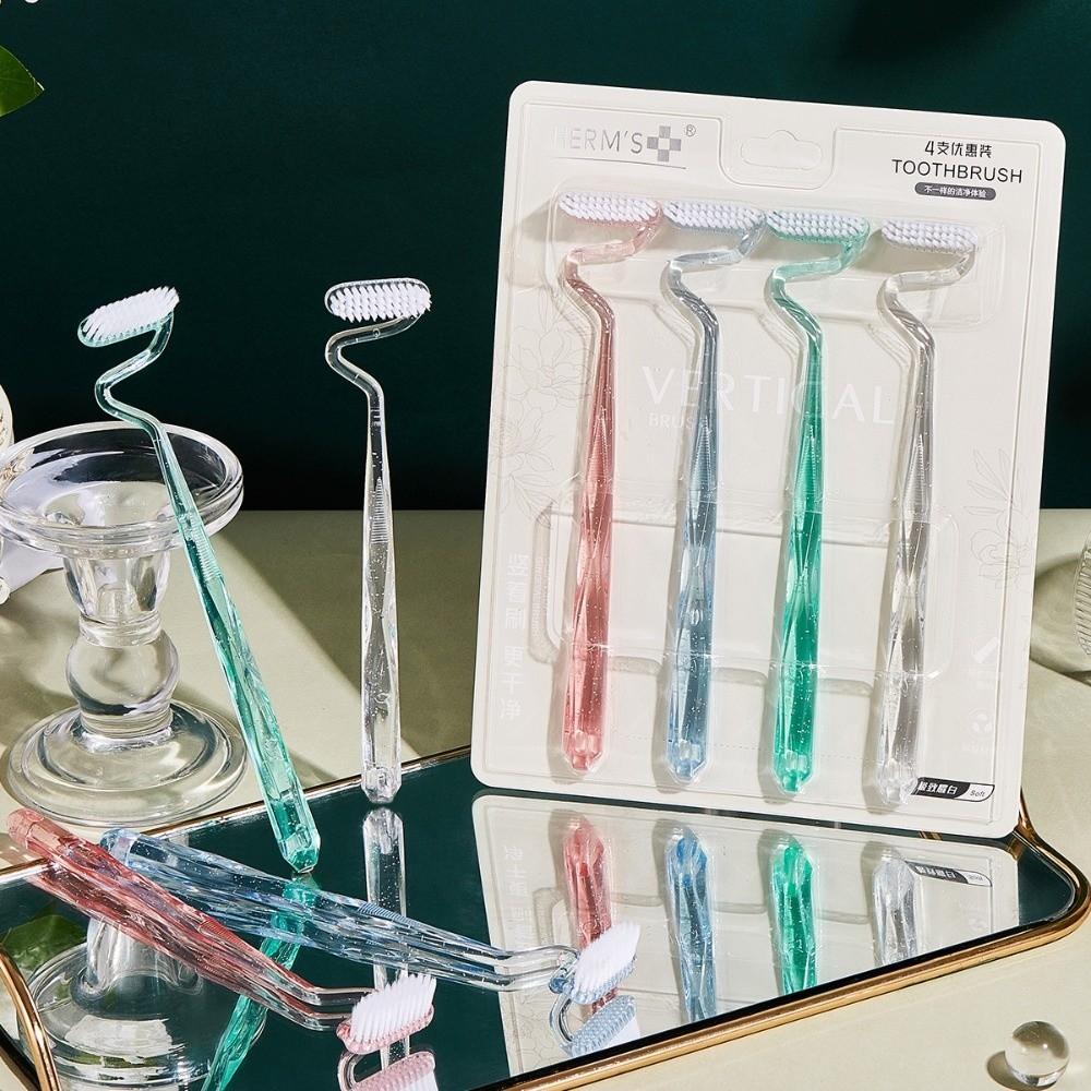 Oral Care Interdental Brush Soft Vertical Toothbrush New Tongue Cleaning Brush  Adults