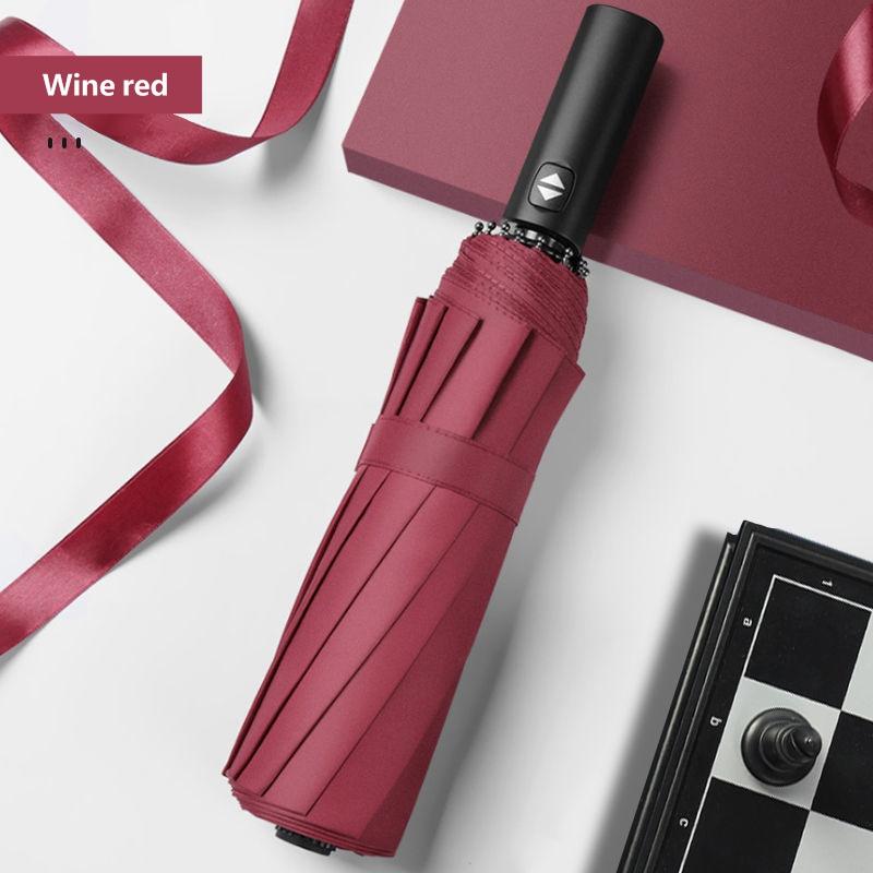 12K Custom Logo Automatic Three-Folding Sunshade Umbrella 105cm Open Diameter Classic Design Best Seller Adults Travel Summer