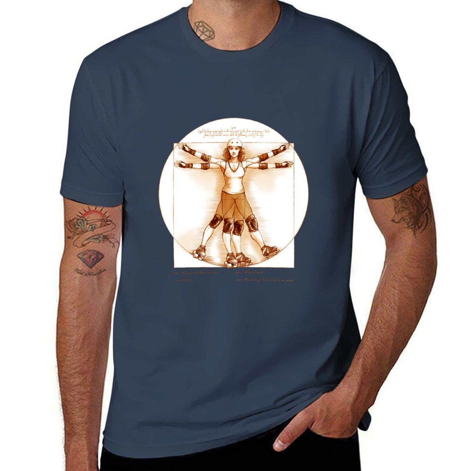 Vitruvian Skater On White Only Tshirt T Shirt Unisex Designer Graphic T Shirts For Unisex Tshirt S