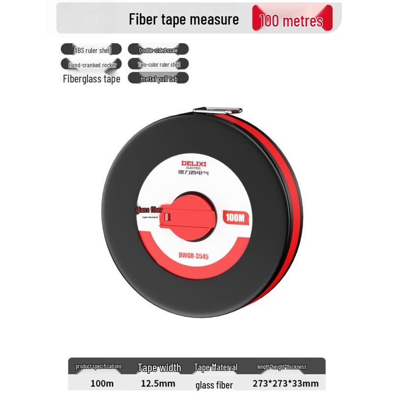 Alliancer 100m Anti-Slip Fiber Measuring Tape