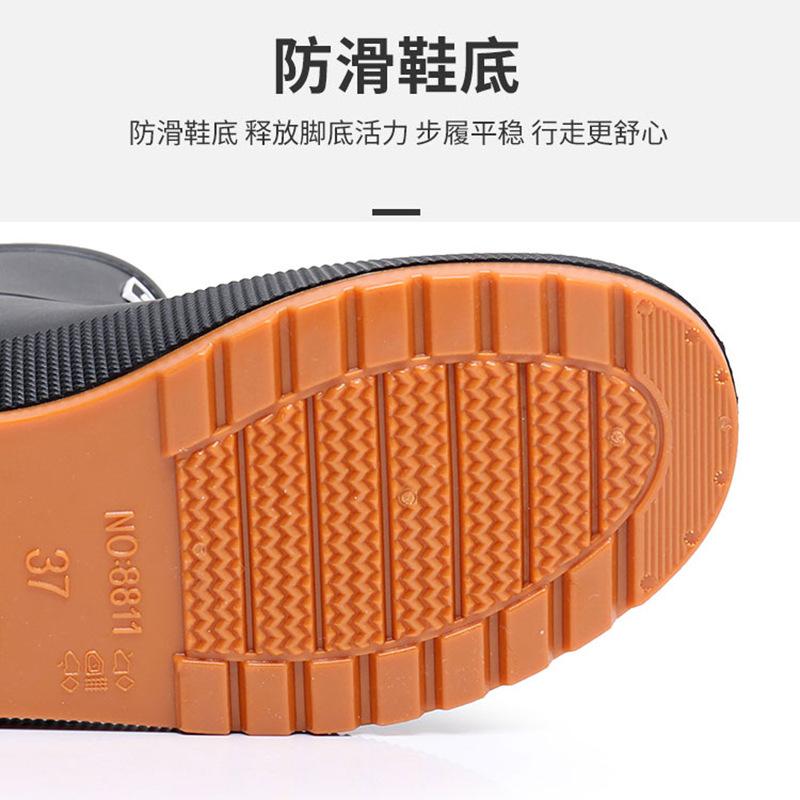 Fashionable Rain Boots for Women, Non-slip Mid-calf Waterproof Shoes, Women's Water Boots, Rain Boots, Women's Kitchen Short-leg Rubber Shoes