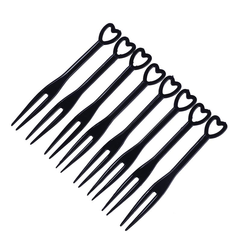 500Pcs/200Pcs Heart-Shaped Cake Forks Mini Children Plastic Dessert Fruit Fork Dinnerware Party Bake Utensils