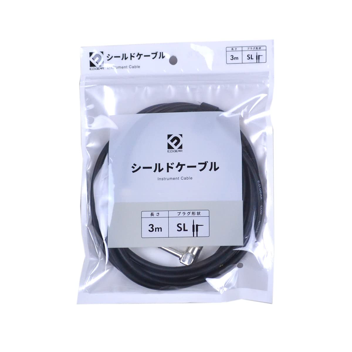 

E.D.GEAR EGC-3RSL 3м Экранированный гитарный кабель, Совместим с бас-гитарами и цифровыми инструментами, S-L