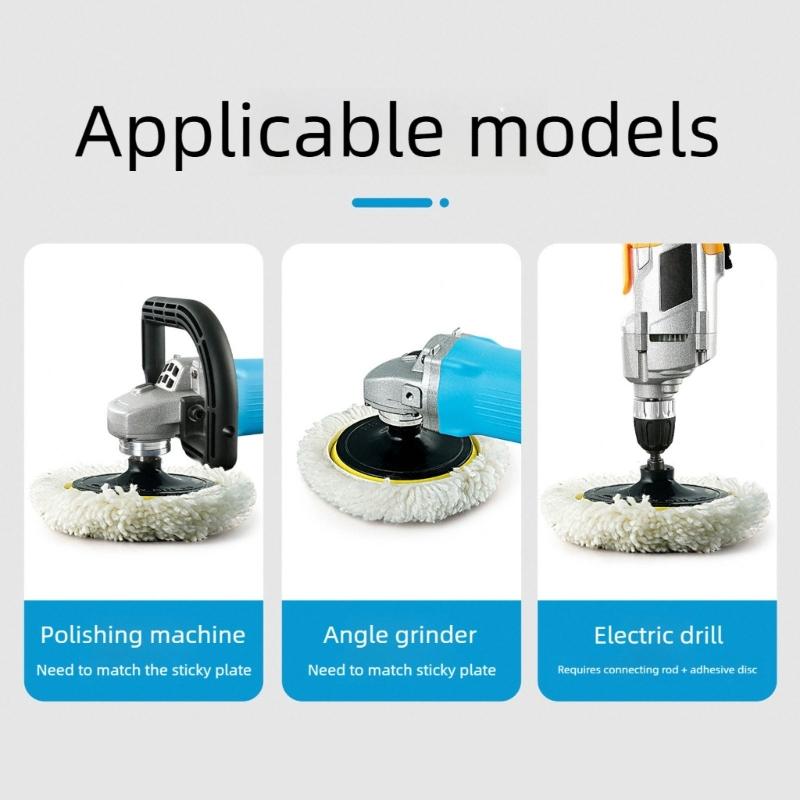 Soft Wool Polishing Wheel Vehicle Maintenance Equipment For Automotive Care Stone Restoration 5in 6in Sizes