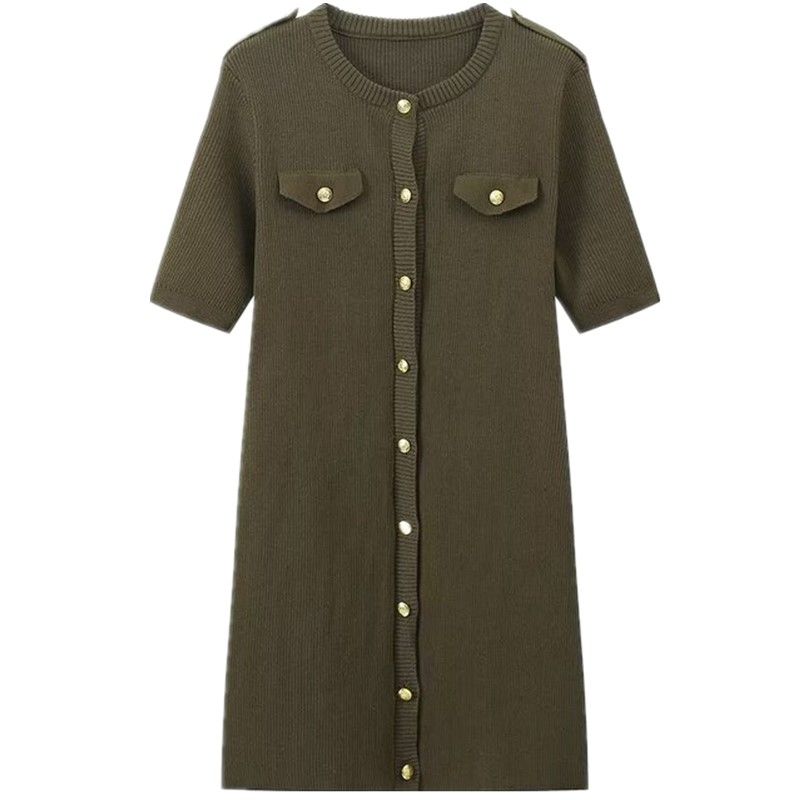 Fashion Style 2024 Autumn New Women's Clothing Stylish Easiest for Match Slim-Fit Commute Thread Knitting Dress Skirt