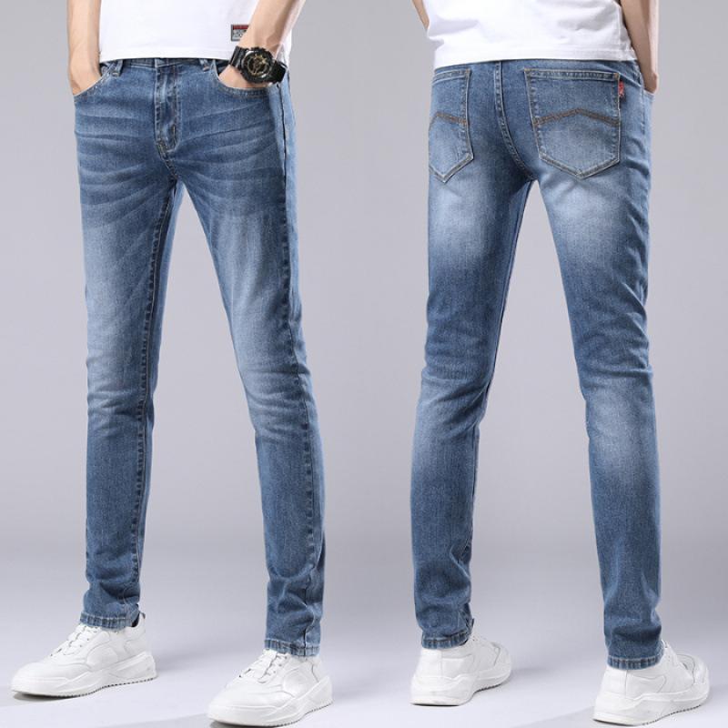 JYL Новые джинсы мужские узкие эластичные корейский стиль изысканные весенне-осенние сочетания 32