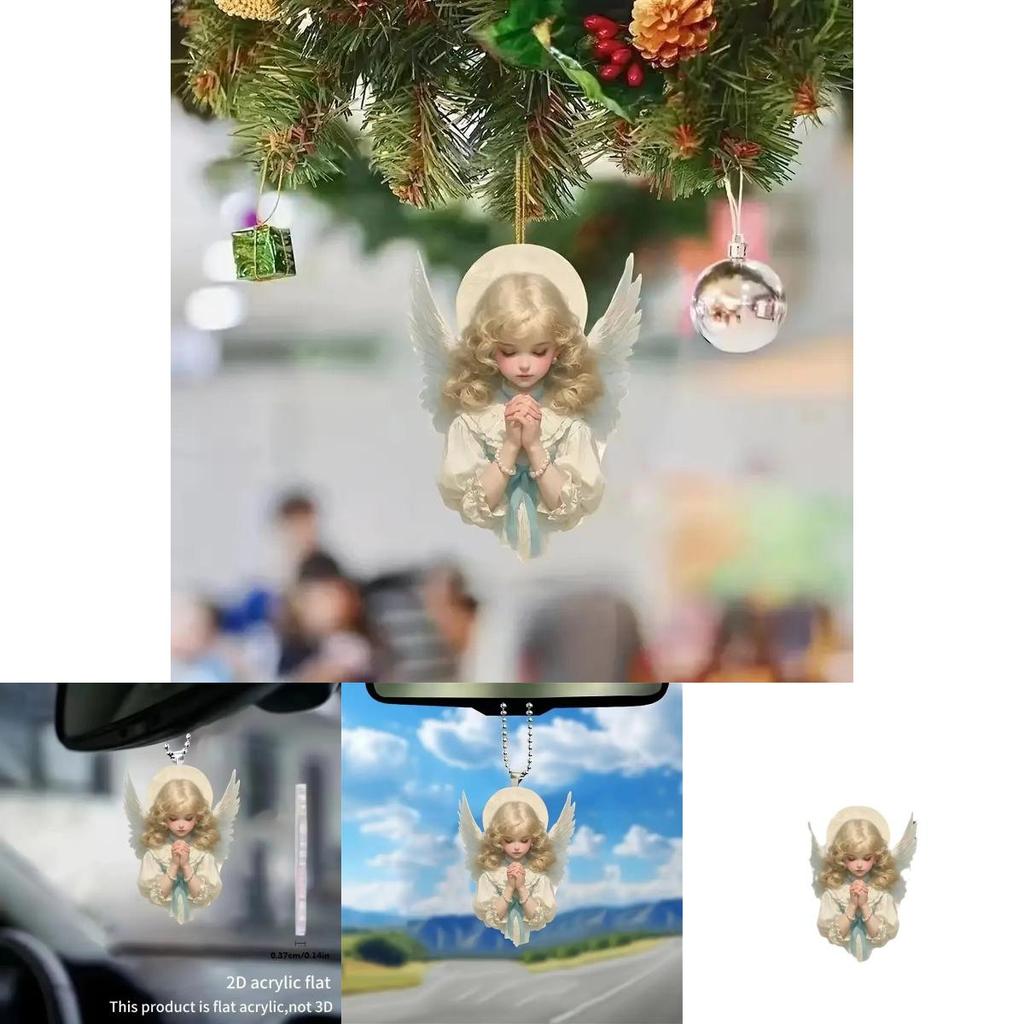 Acrylic Angel Car Interior Decor Pendant For Stylish Vehicle Accessories