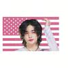 1PC Skz Hyunjin Kwave American Flag Tapestry for Bedroom Decoration Wall Hanging Party Background Room Durable Decoration