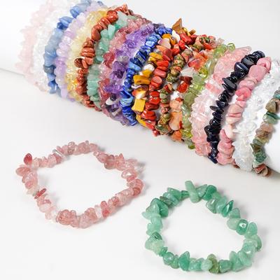 Kristall gebrochen stein armbänder, armbänder, bunte gebrochen steine, unregelmäßige armband zubehör