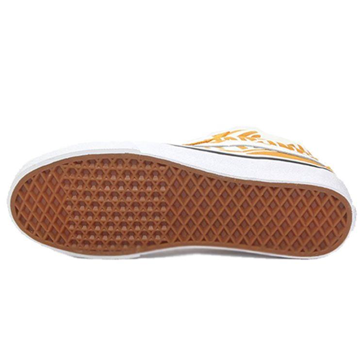 Vans Sk8 Reissue All Over Logo Mid-Top Skate Shoes Unisex Skate Shoes Yellow VN0A391FTY7