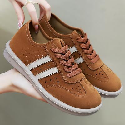 Fashion Women's Forrest Gump Shoes New Retro German Training Shoes Lace Up Casual Women's Soft Sole Breathable Fashionable Board Shoes